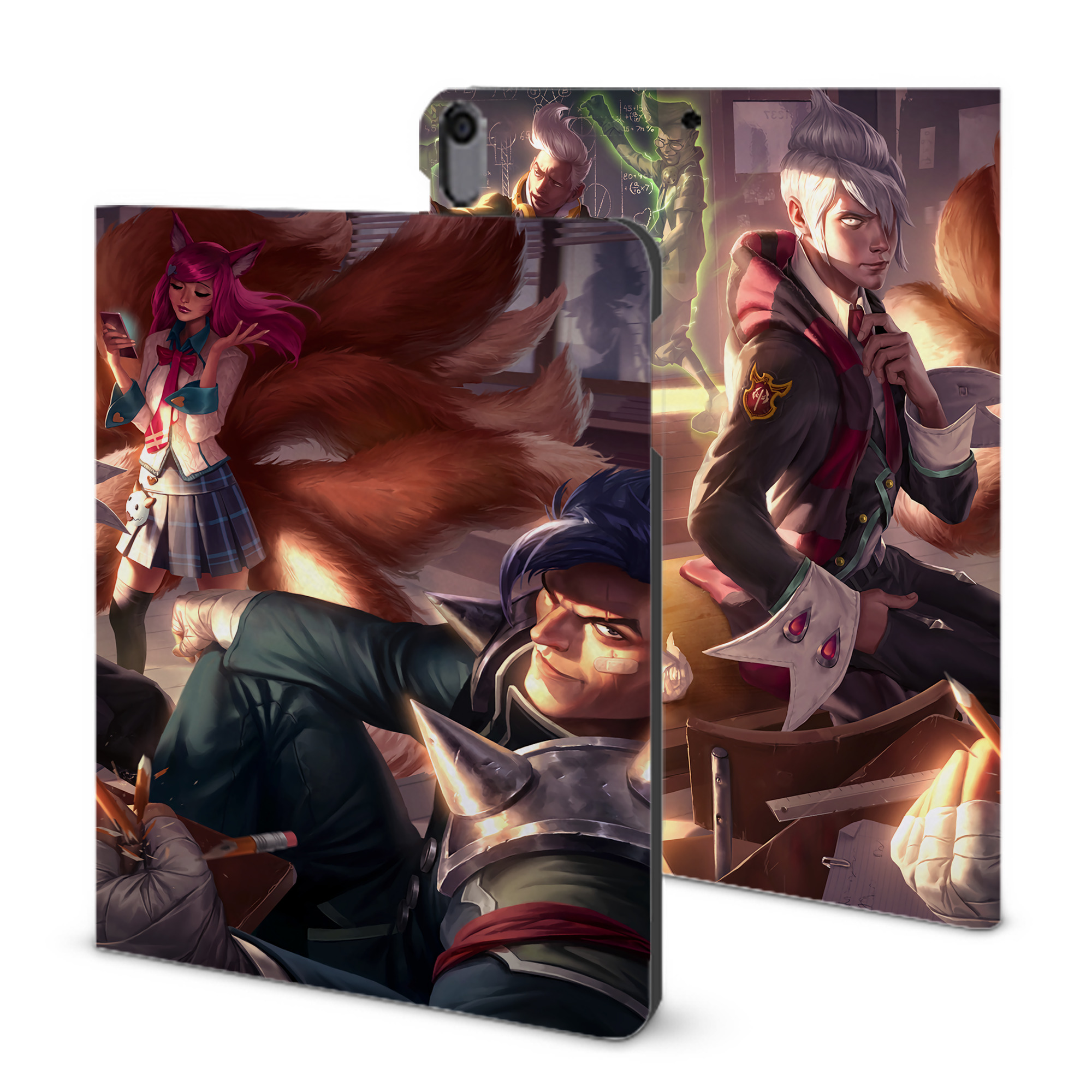 （画像用） リーグ・オブ・レジェンド League of Legends LOL IPad ケース ブック型 PUレザー TPU 耐衝撃 軽量 薄型 ペン収納なし 全面保護 IPad 各モデル対応